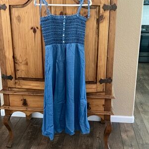 Loft Smocked Midi Dress